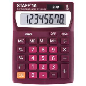 Калькулятор карм.  8-р. STAFF STF-1808-WR ...